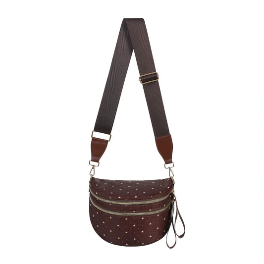 linear-gradient(125deg,
  #d6c4a1 0 20%,     /* beige clair à gauche */
  #4a2d24 20% 80%,   /* brun chocolat au centre */
  #d6c4a1 80% 100%   /* beige clair à droite */
);