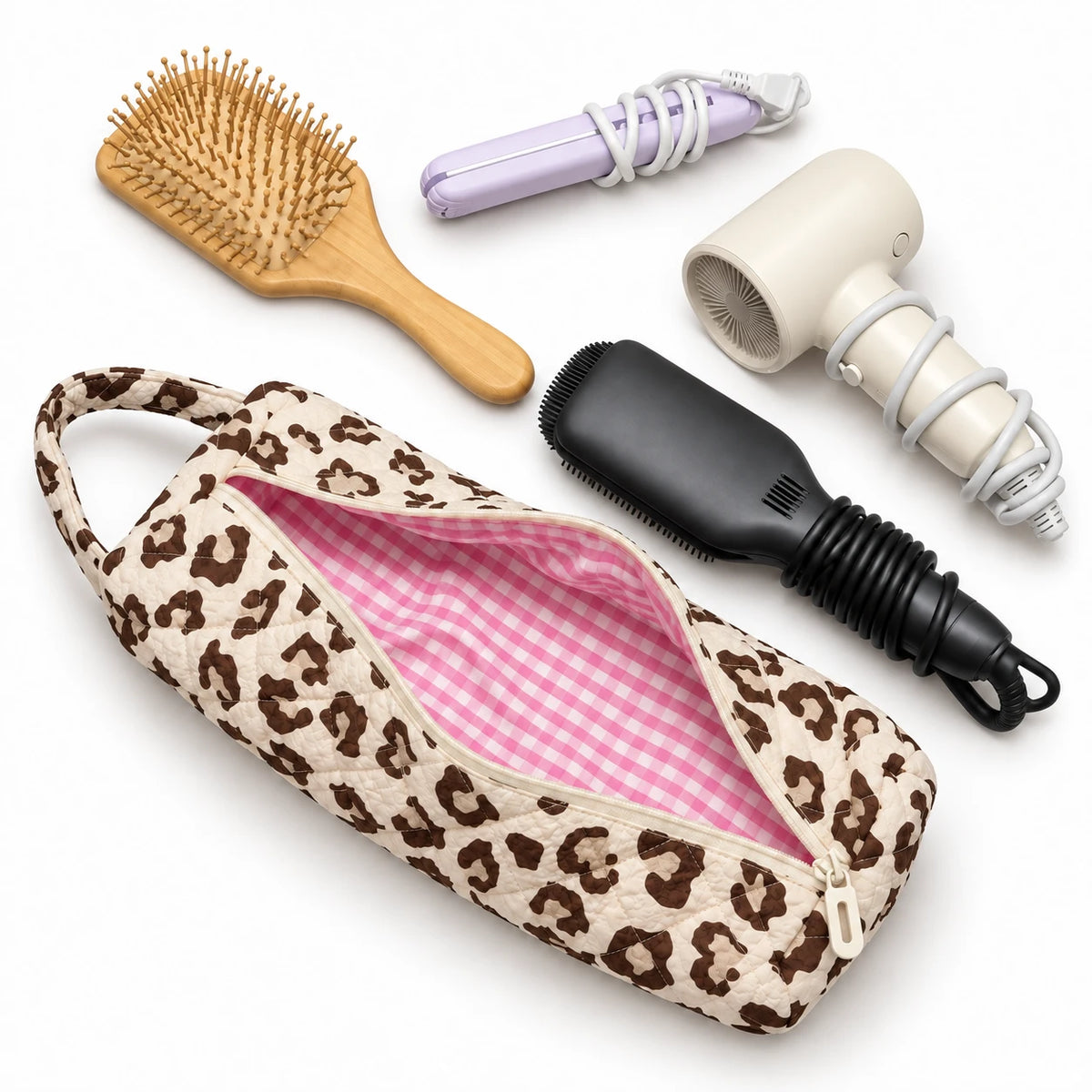Tooly Leopard — Pouch and hair tool contents