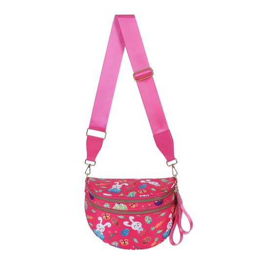 linear-gradient(135deg, #ff3380 0 33%, #5dd3f0 33% 66%, #ffa742 66% 100%)