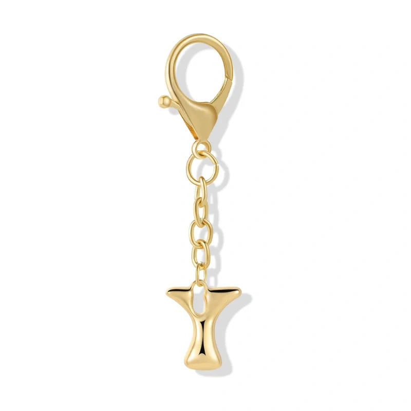 Bubble Initial Letter - Bag Charm