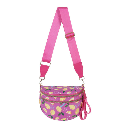 linear-gradient(135deg, #d946a8 0 50%, #f5d742 50% 100%)