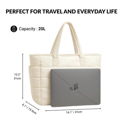 Cloudy - Puffer Tote Bag