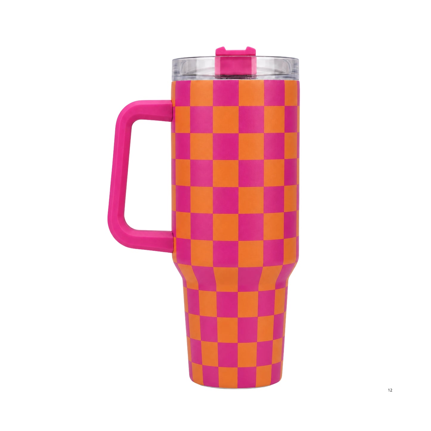 Checkered Hot Pink & Orange|conic-gradient(from 90deg, #de3065 25%, #f69c5b 0 50%, #de3065 0 75%, #f69c5b 0)