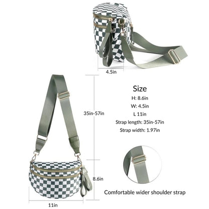 GoFree - The Roomiest Bum Bag (Checkered)