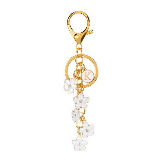 Daisy Flower Initial Letter - Bag Charm