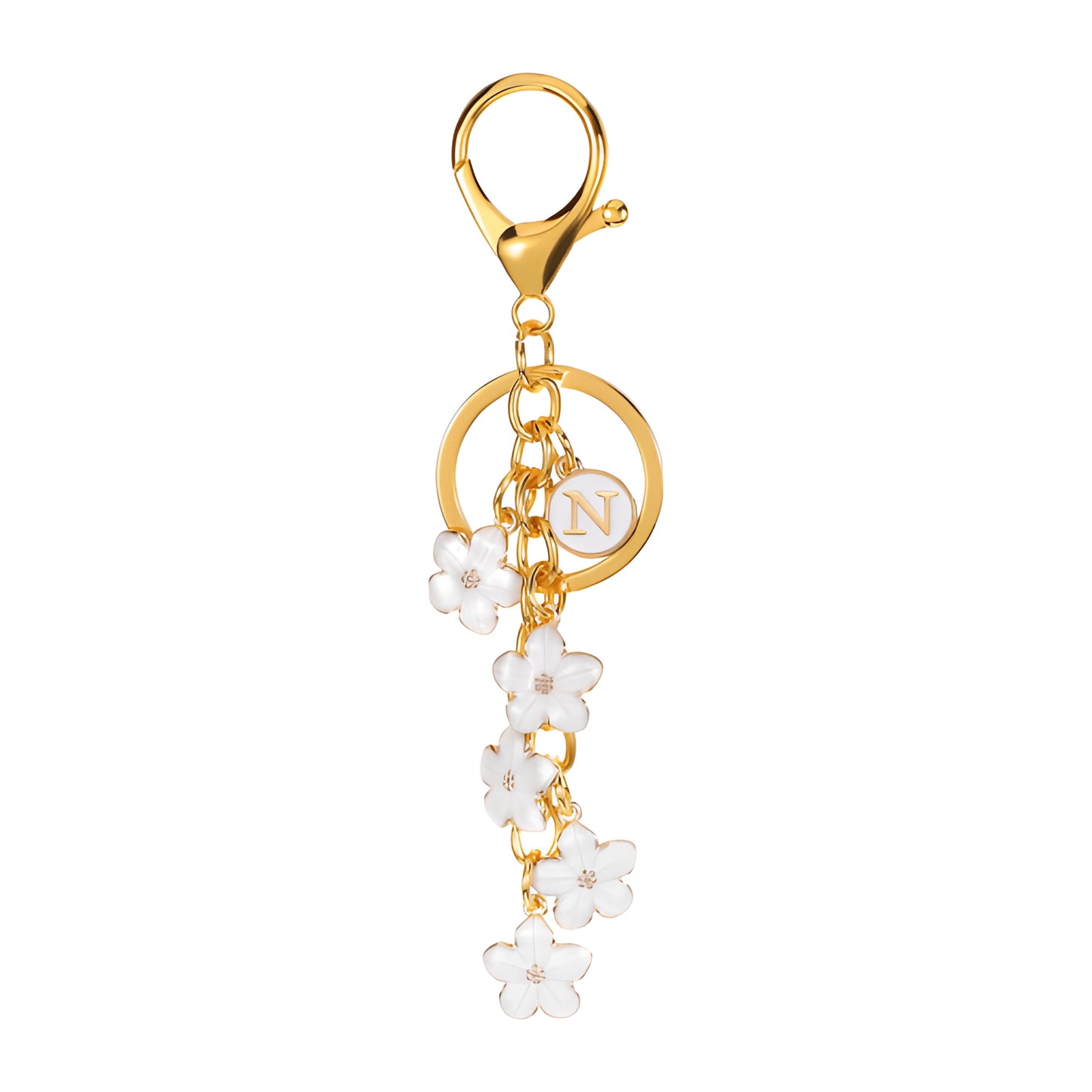 Daisy Flower Initial Letter - Bag Charm