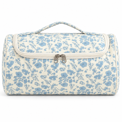 Blowy front view - Blue Flower on White