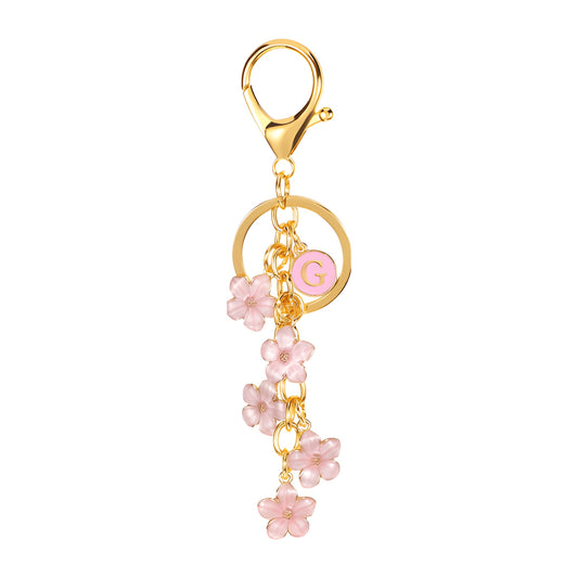 Daisy Flower Initial Letter - Bag Charm