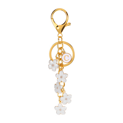 Daisy Flower Initial Letter - Bag Charm