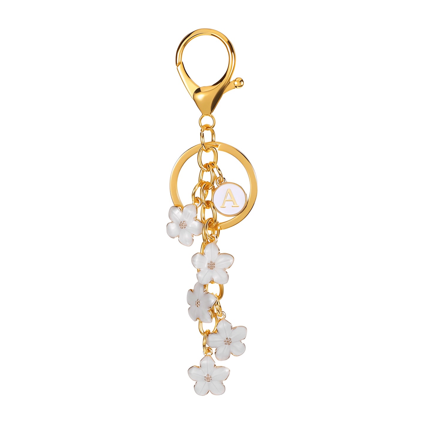 Daisy Flower Initial Letter - Bag Charm