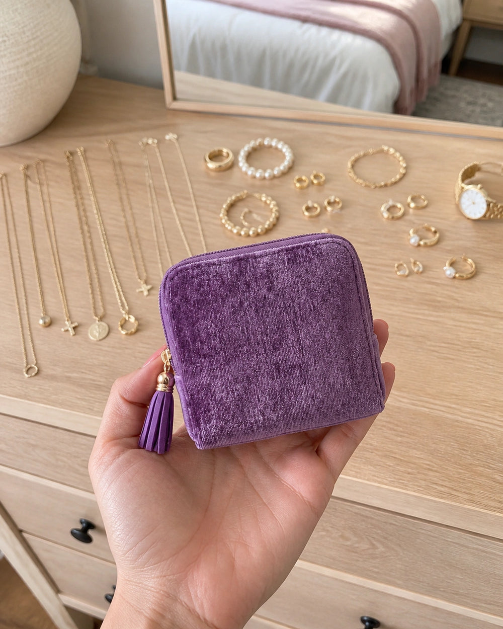 It Looks Like a Plush Little Pouch, Not a Jewelry Case — That's the Point