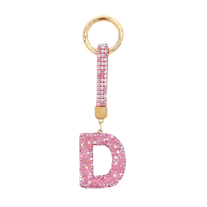 Sparkle Initial – Bag Charm (Pink)