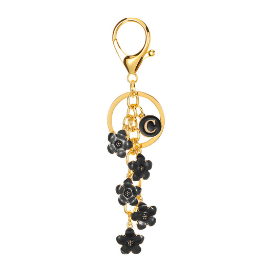 Daisy Flower Initial Letter - Bag Charm