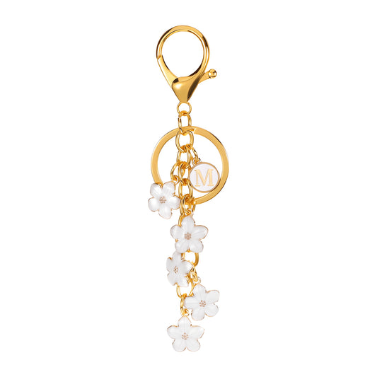 Daisy Flower Initial Letter - Bag Charm