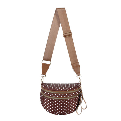 radial-gradient(circle, #ffffff 20%, transparent 21%) 0 0 / 8px 8px,
#86593c


