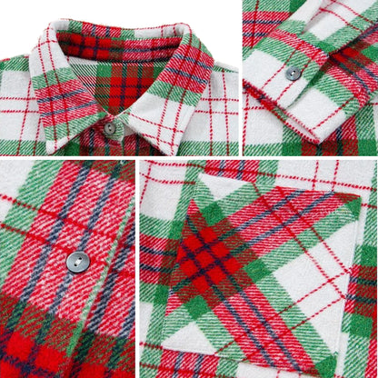 Oversized Christmas Plaid Flannel Shacket