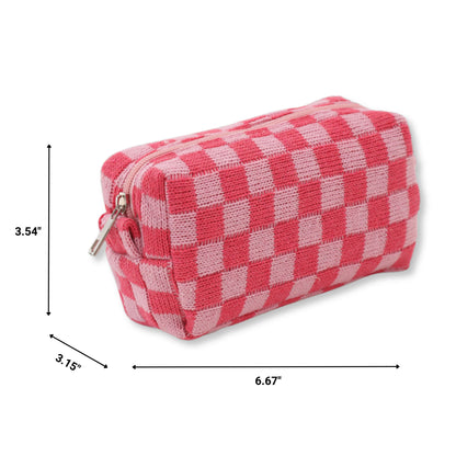 Capri - Checkered Makeup Bag