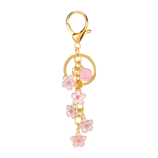 Daisy Flower Initial Letter - Bag Charm