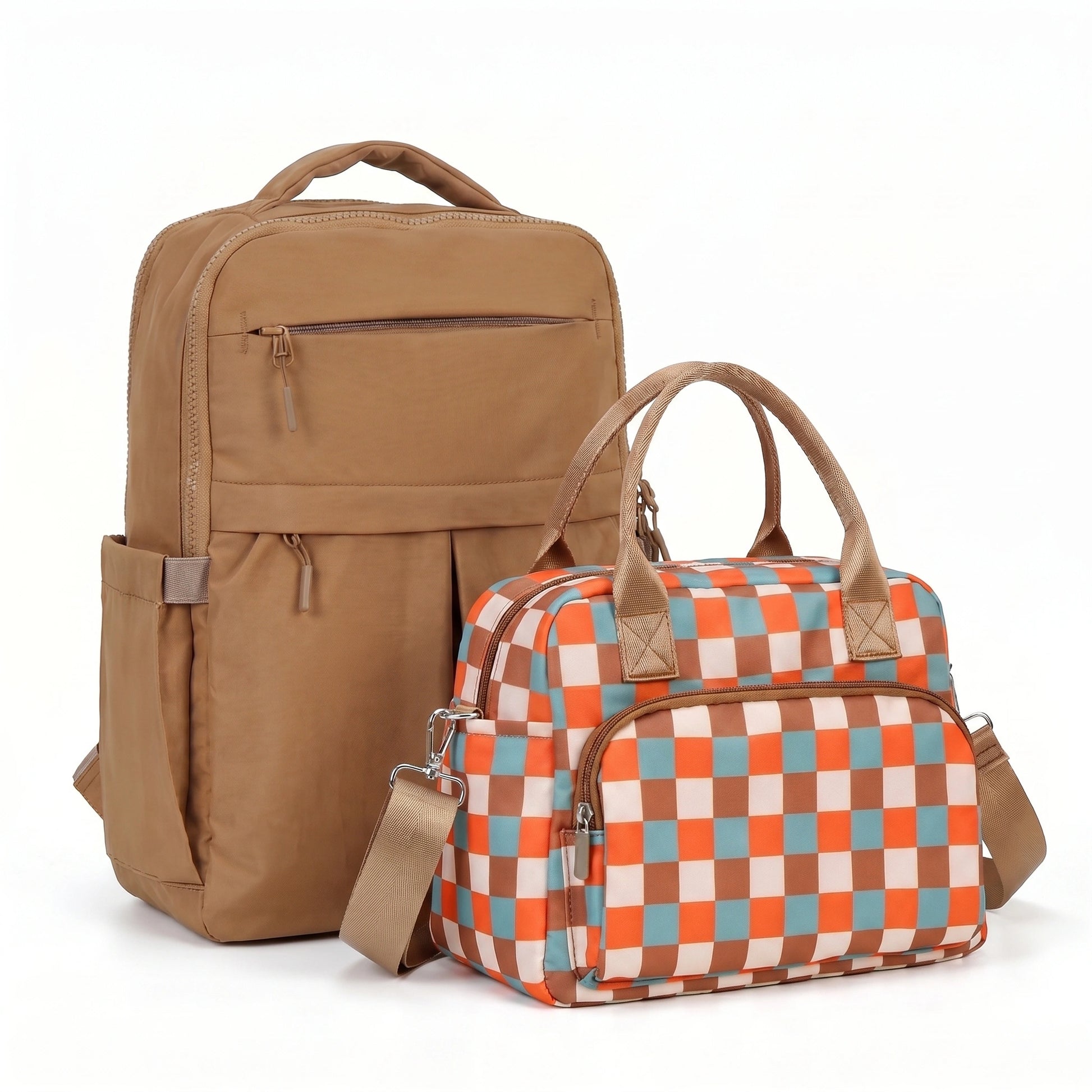 brown checkered mini backpack Herschel Plaid This piece seamlessly blends vintage charm with modern functionality Dickies Yellow Plaid Mini Backpack