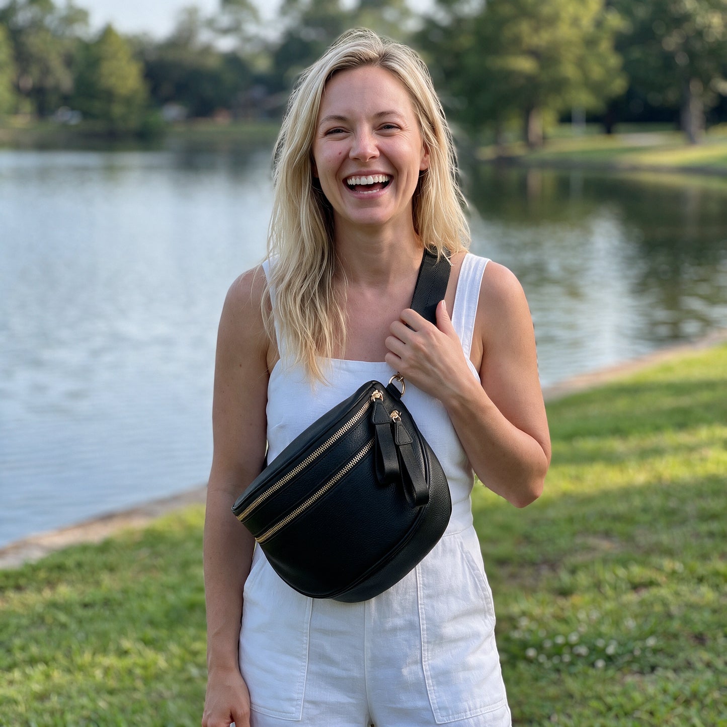 GoFree - Luxe Leather Bum Bag