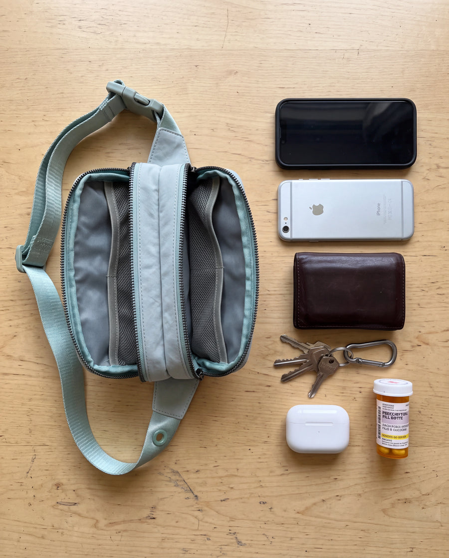 Two Phones, a Wallet, and My Meds — All Inside
