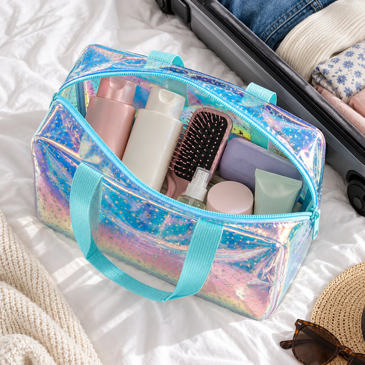 Starry – The Holographic Toiletry Bag, see everything you packed