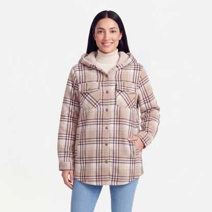 Hooded Plaid Shacket
