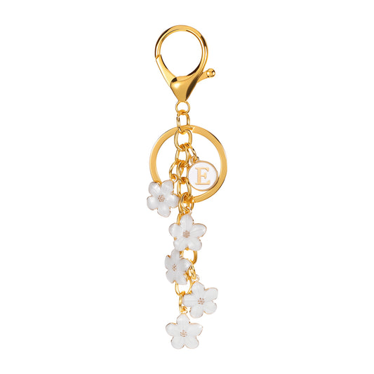 Daisy Flower Initial Letter - Bag Charm