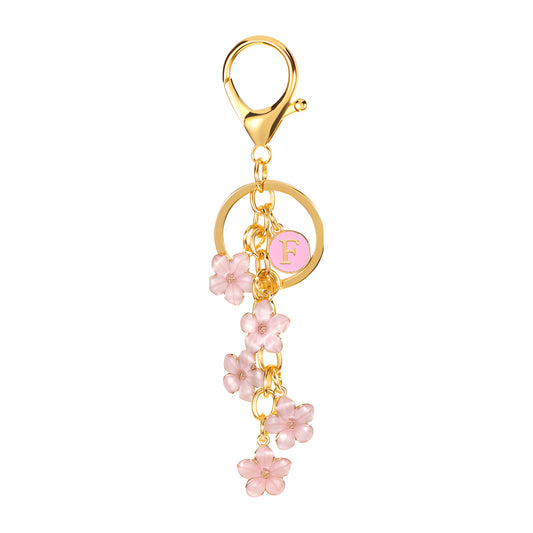 Daisy Flower Initial Letter - Bag Charm