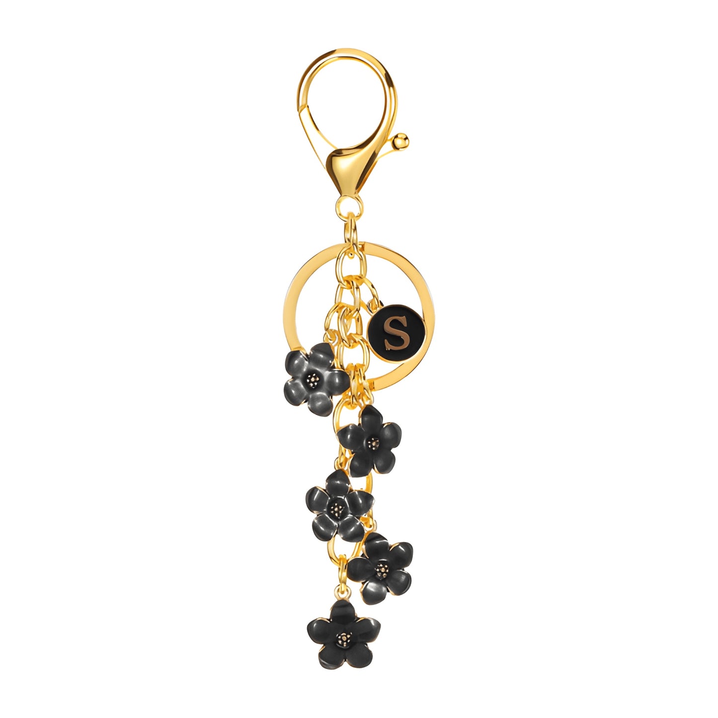 Daisy Flower Initial Letter - Bag Charm