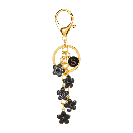 Daisy Flower Initial Letter - Bag Charm