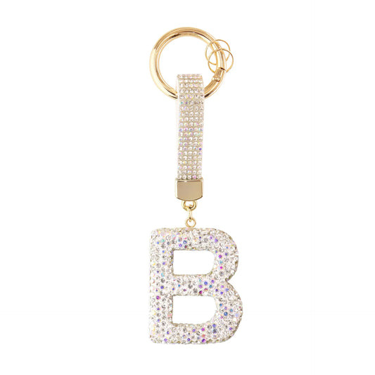 Sparkle Initial – Bag Charm (Silver)