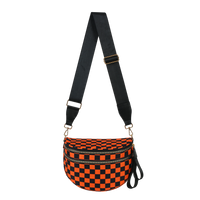 Checkered Orange and Black