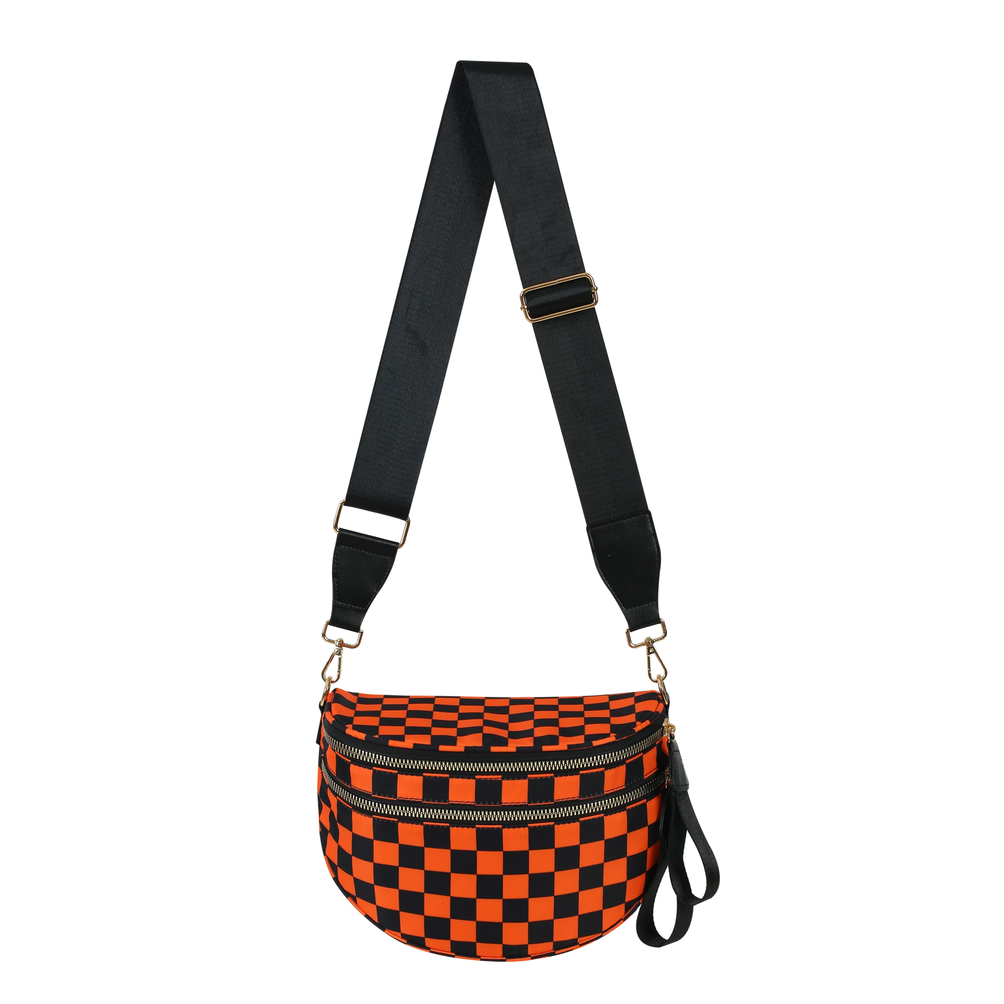 Checkered Orange and Black