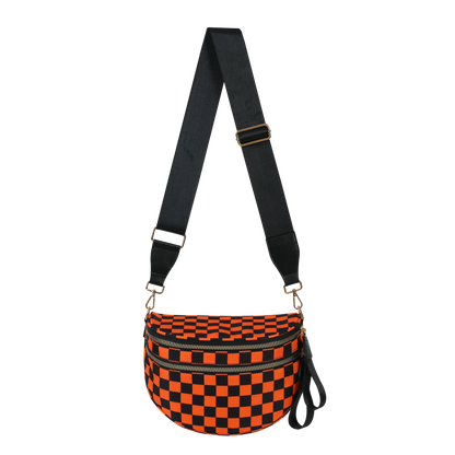 Checkered Orange and Black