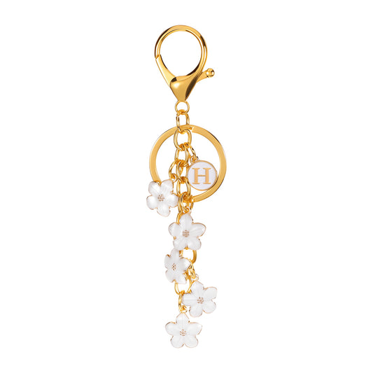 Daisy Flower Initial Letter - Bag Charm