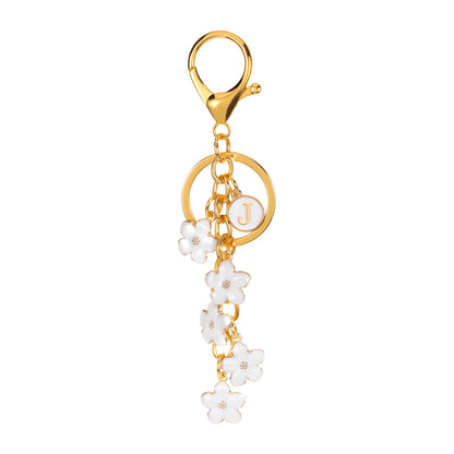 Daisy Flower Initial Letter - Bag Charm