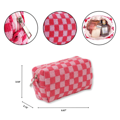 Capri - Checkered Makeup Bag