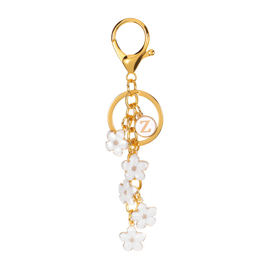 Daisy Flower Initial Letter - Bag Charm