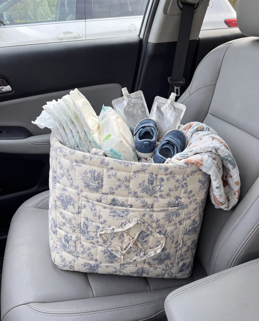 Diapers, Wipes, Snacks — Right Behind the Car Seat