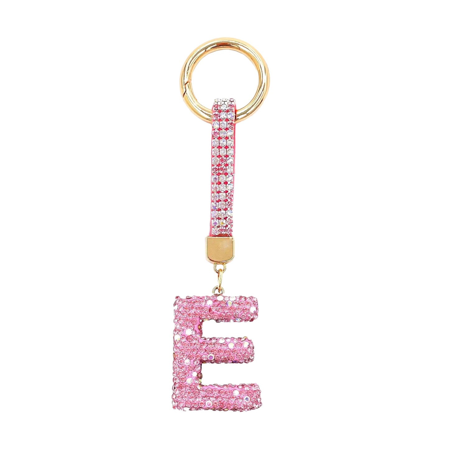 Sparkle Initial – Bag Charm (Pink)