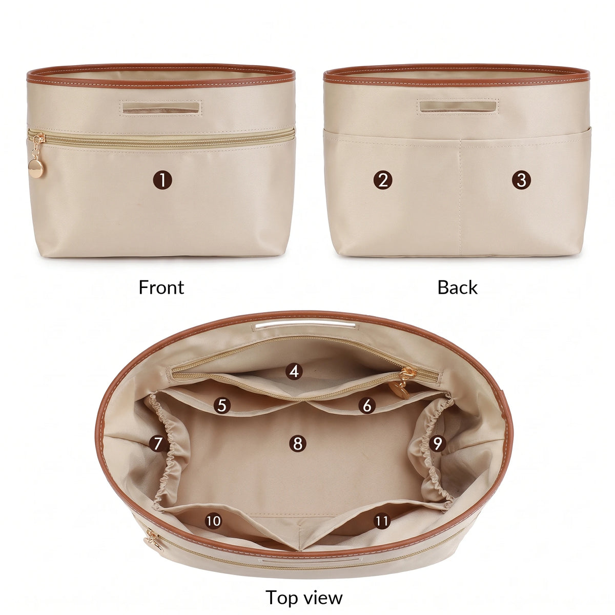 Silky – The Satin Tote Insert – 02-compartments