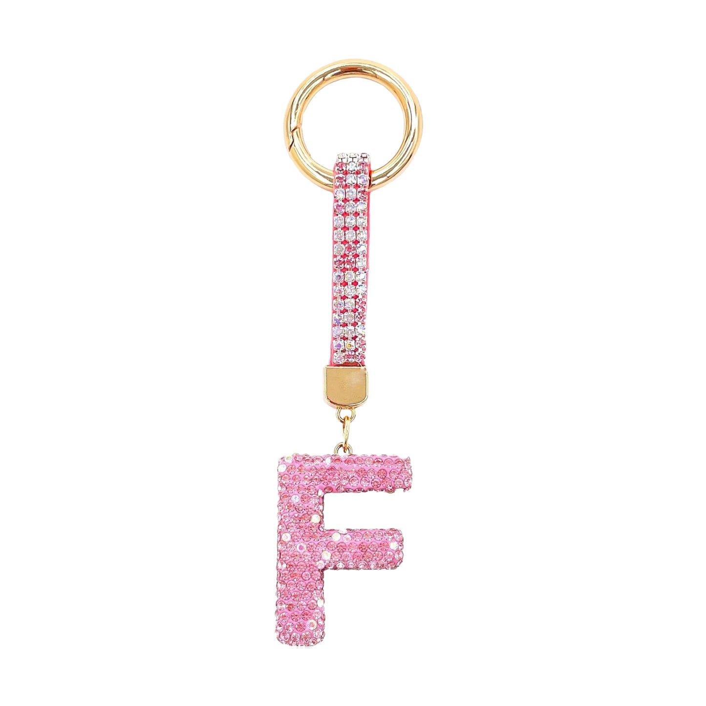Sparkle Initial – Bag Charm (Pink)