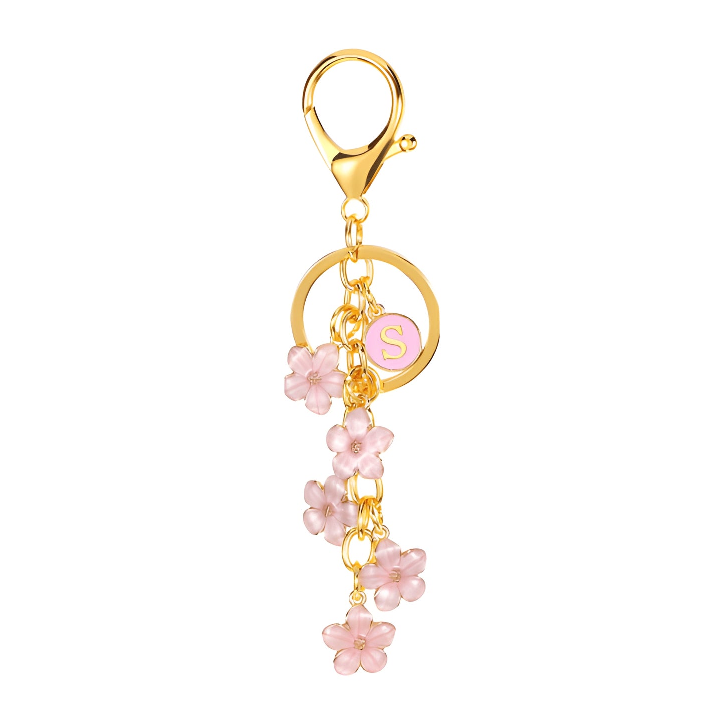 Daisy Flower Initial Letter - Bag Charm