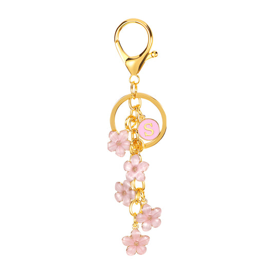 Daisy Flower Initial Letter - Bag Charm