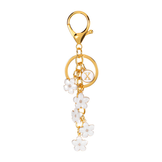Daisy Flower Initial Letter - Bag Charm